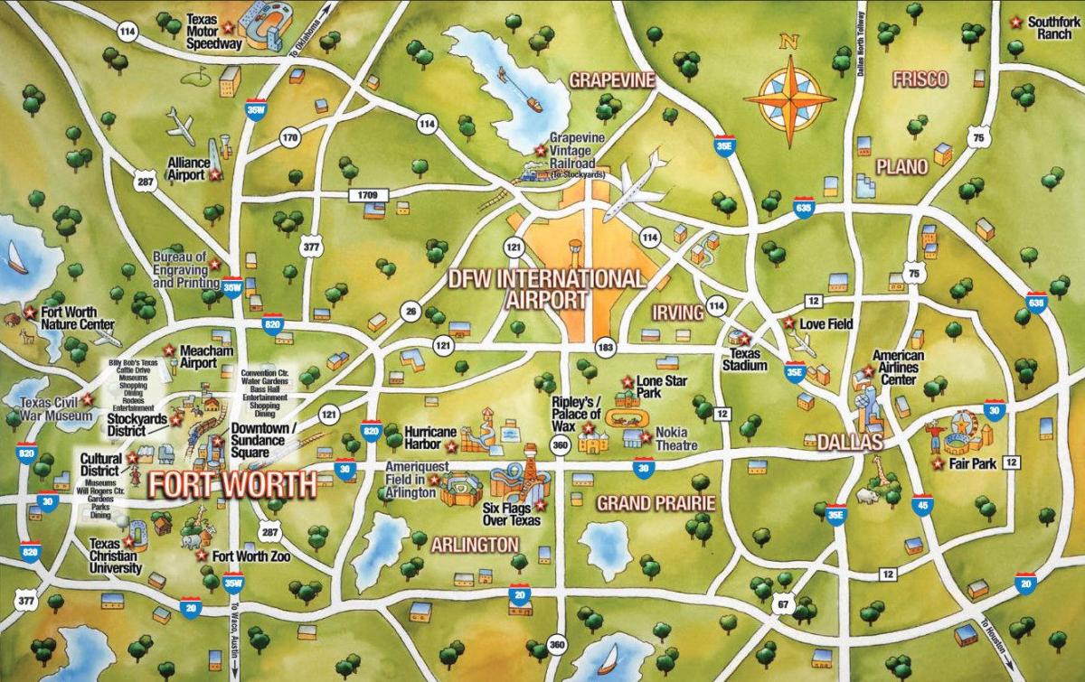 Город Даллас карте